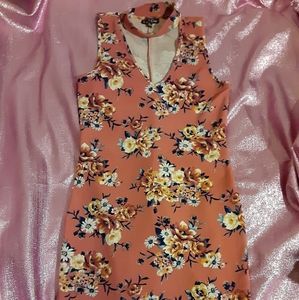 Peach/orange floral dress
